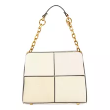 Bolsa Crossbody Para Mujer Cloe Diseño De Parches Color Beige