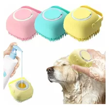 Escova E Dispensador De Shampoo Para Dar Banho Pet