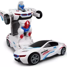 Carrinho Camaro Transformers Vira Robô Luz Som Bate Volta