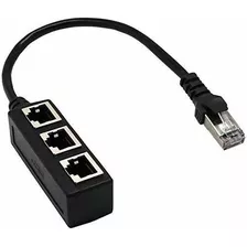 Cable Divisor Ethernet Rj45 Rj45 1 Macho 3 X Hembra Cab...