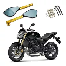 Retrovisor Esportivo Pentagonal Dourado Cb 600 Hornet 2008