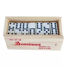 Domino Caja Peque De Madera Tamaño Piezas 4,7x2,4x0,8 Cms