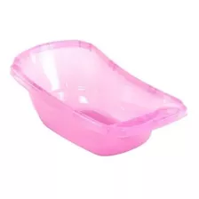 Bañera Plastica De Bebe 26 L Con Desagote Rosa Celeste Verde