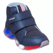 Tênis Infantil Led Cano Alto Feminino Ortopé Power Light