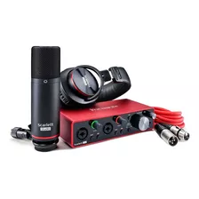 Kit Interface Usb 2in Mic Fone Focusrite Scarlett2i2studio3g