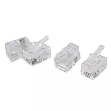 Uxcell 4 Pc A 4 Pin Conector Rj10 4p4c Claras Para Cable Del