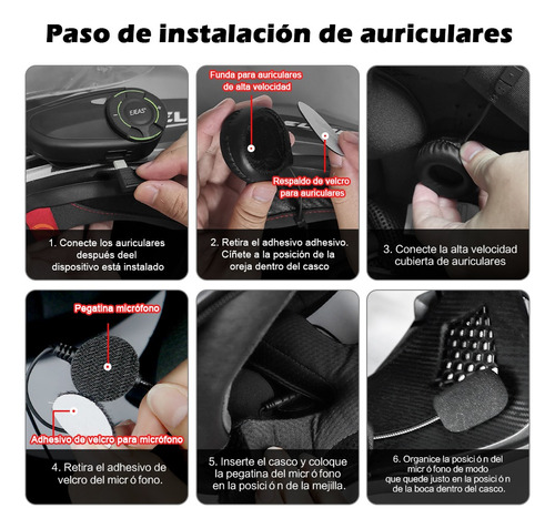 Intercomunicador Audifonos Para Moto Ejeas Q8 Ip67 2pc Bt5.2 Foto 4