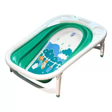 Bañito Plegable Para Bebés Con Diseño Supergym Color Verde Animales