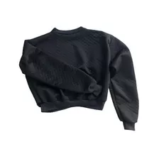 Moletom Casaco Feminino Preto Liso Blusa De Frio 