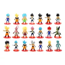 Kit 21 Miniatura Dragan Ball Z Boneco Goku Cell Broly Vedita