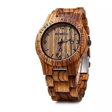 Bewell W086b Reloj De Madera Para Hombre Reloj Analógico De