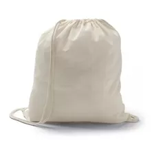 Mochila Tipo Saco Algodão - B112631 Pct. C/ 10 Unidades Cor Creme