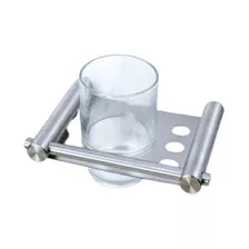 Soporte Vaso Cepillo De Dientes Baño Inox 3 Cepillos