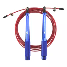 Corda De Pular Profissional Speed Rope Cross Rolamento Ryno Cor Azul-vermelho