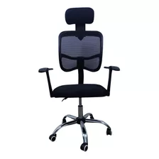 Silla Oficina Escritorio Respaldo Reclinable Pc Mesh Ergonómica C/ Apoyabrazos & Cabezal Tapizado Malla Microperforada