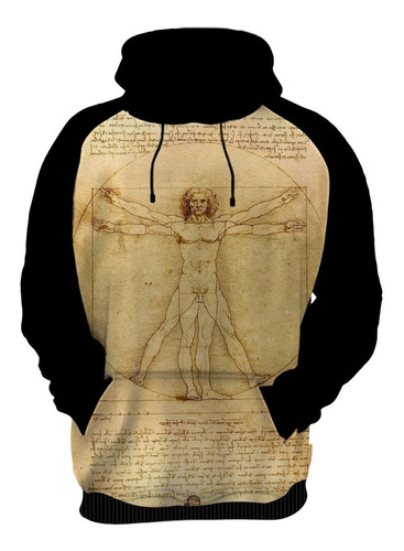 Blusa Leonardo Da Vinci Homem Vitruviano Alto Renascimento 4
