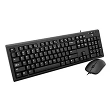 V7 Cku200us Juego De Teclado Y Mouse Con Cable Ps - 2, Usb, 