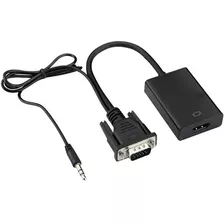 Adaptador Vga A Hdmi + Audio, Convertidor Para Pc Y Portátil