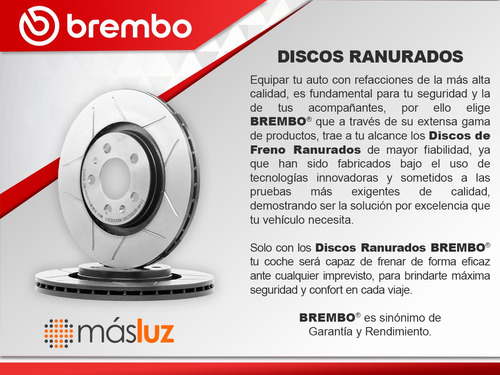 Jgo 2 Discos Ranurados Delanteros Bmw 320i 01/05 Brembo Foto 4