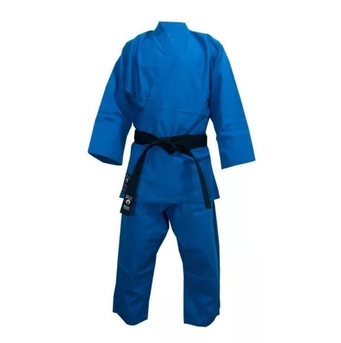 Judogi Traje Judo Uniforme Azul Blanco Shiai Talle 000 A 4