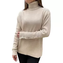 Beatle Sweater Lana Fina Cuello Doble