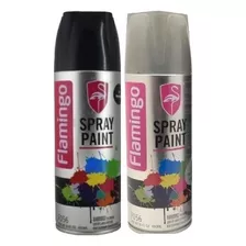 Pintura En Spray De Alta Temperatura Gris, Negra 450ml