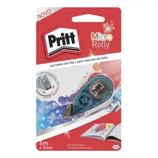 Corretivo Escolar Branquinho Fita Pitt Micro Azul 6mx5mm