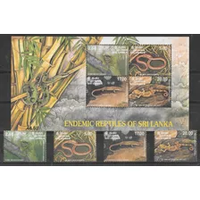 Fauna - Reptiles - Sri Lanka 1997 - Serie + Block Mint