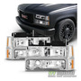 For 94-98 Gmc C10 Suburban Black Headlights Bumper Corner Kg