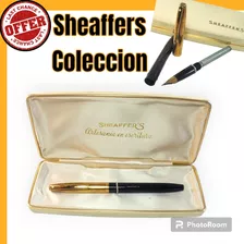 Lapicera Pluma Sheaffer Estuche Original Dorada A Revisar