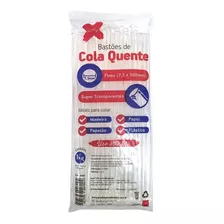 Cola Quente Bastão Fino 7,5mm X 30cm- Pacote C/1kg