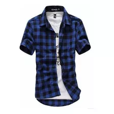 A Cuadros De Los Hombres Camisas De Moda De Verano Chemise M