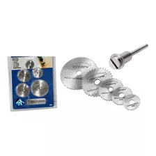 Disco Mini Torno Hss Set 5 Piezas Acero Metal Madera Pro