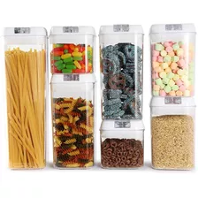 Set De 7 Contenedores Para Cocina Con Tapa Hermética Bpa Fre