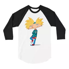 Playera Raglan 3/4 ¡hey Arnold! Nickelodeon Retro