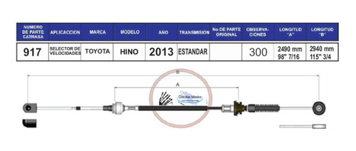 Chicote Selector De Velocidades Hino Toyota  Foto 4