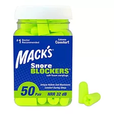 Tapones Para Oídos - Mack S Snore Blockers Soft Foam Earplug