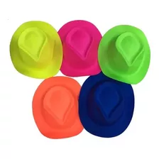 Pack X 10 Gorros De Cotillon Fluor Cowboy