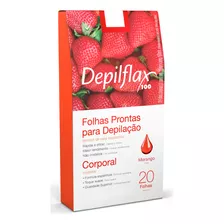 Folhas Depilatória Corporal Morango Nutre Hidrata Depilflax