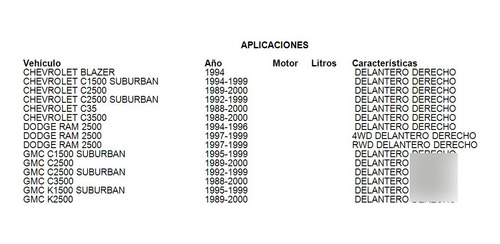 Caliper De Freno Delantero Derecho Chevrolet Tahoe 1998-1999 Foto 6