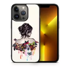 Funda Protectora Para iPhone Efecto Mariposa Tpu Case