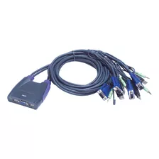 Switch Kvm Formato Cable Vga/audio Usb De 4 Puertos