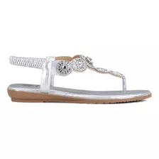 Sandalia Chala Casual Mujer Plano Diamante Vacaciones Weide