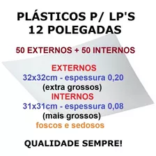 Plástico Grosso Lp Vinil - 50 Externo 0,20 + 50 Interno 0,08