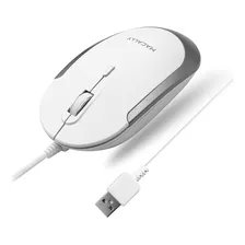 Macally Silent Wired Mouse - Raton Usb Delgado Y Compacto...