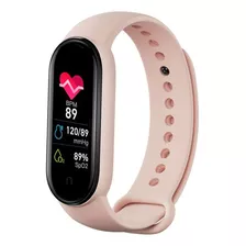 Reloj Inteligente Smartwatch Deportivo Bluetooth Android Ios Color De La Caja Negro Color De La Malla Rosa