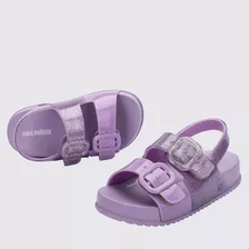 Mini Melissa Cozy Slide Baby Lilas/glitter