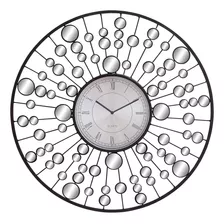 Deco 79 Reloj De Pared Radial Starburst De Metal Con Detalle