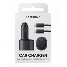 Cargador Dual Carro Samsung 45w Galaxy S9 Plus S8 A72 A52