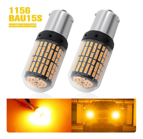 50 Focos Seal De Giro Para Coche  1156 Bau15s-144led Foto 2